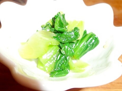 残り野菜で・・・チンゲンサイの梅味の和え物